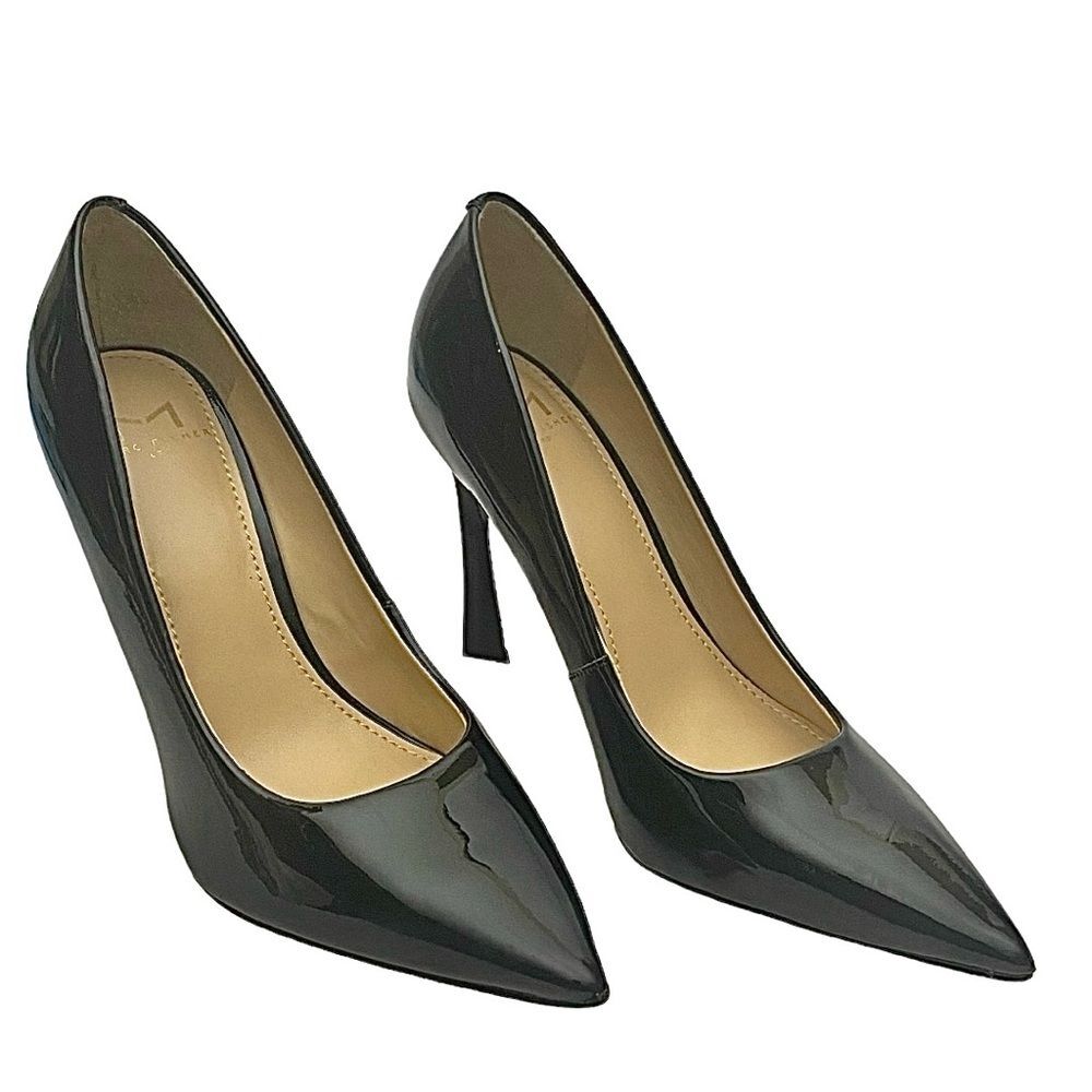 Marc Fisher LTD SASSIE Women’s 5.5M Black Leather Pointed Toe Stiletto Pumps - Picture 8 of 13